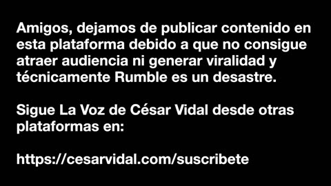 Dejamos de publicar en Rumble