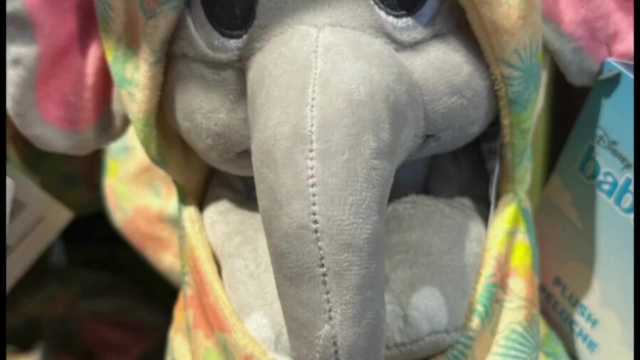 Walt Disney World Animal Kingdom Baby Elephant in a Hoodie Pouch Blanket #shorts #plushdoll