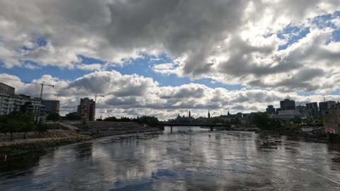 🚶 Walking Chaudiere Bridge 🌉 From Ottawa To Hull 🍁 Quebec 🌴 Canada ☀