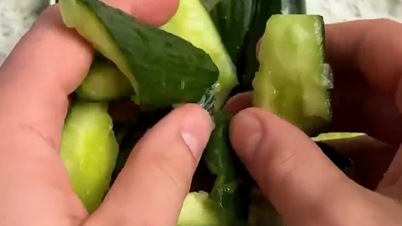 SMACKED CUCUMBER + TZATZIKI SALAD - RECIPE IN DESCRIPTION