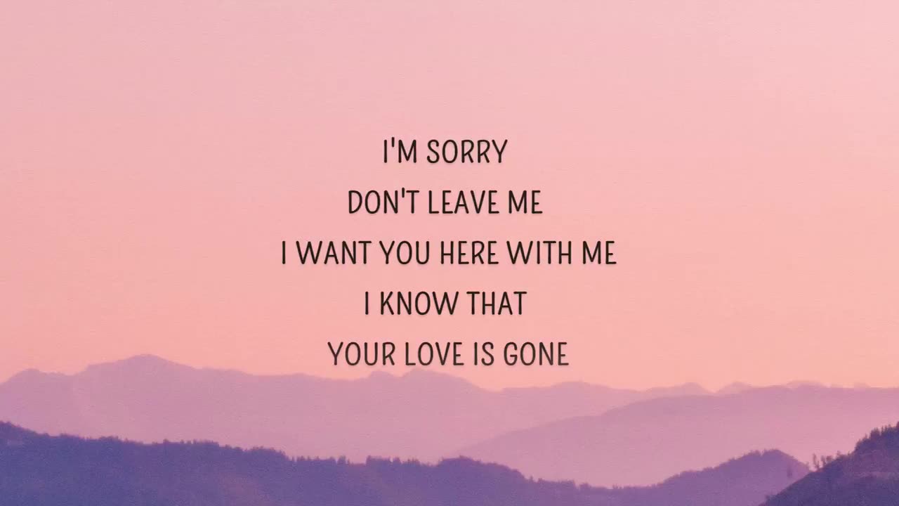 Slander i am sorry don't leave me. English song
