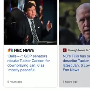 Look at what Google search shows people when you search for Tucker Jan 6