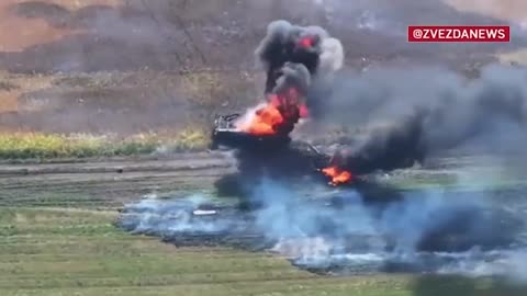 Russian FPV drone operator destroys Ukrainian tank in the Kursk region