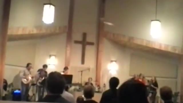 Worship team singing
