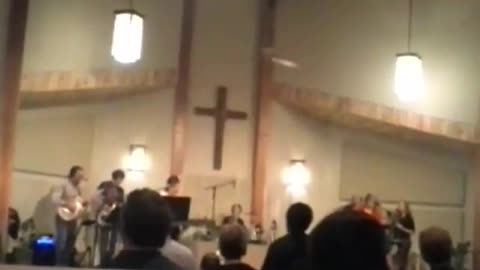 Worship team singing