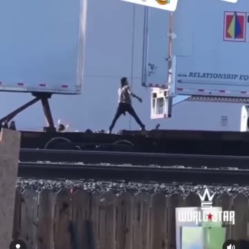 Live Shot of LA Train Robbery in Action