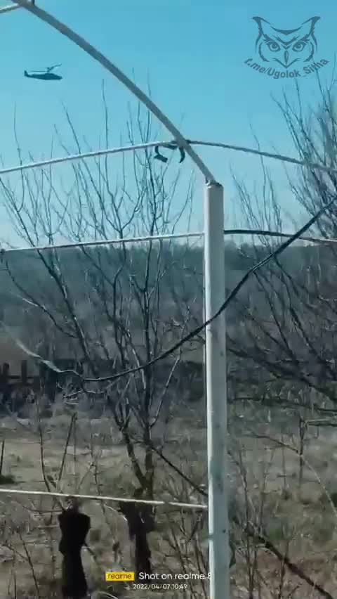 Ukraine War - Russian attack helicopter KA-52 over Donbass
