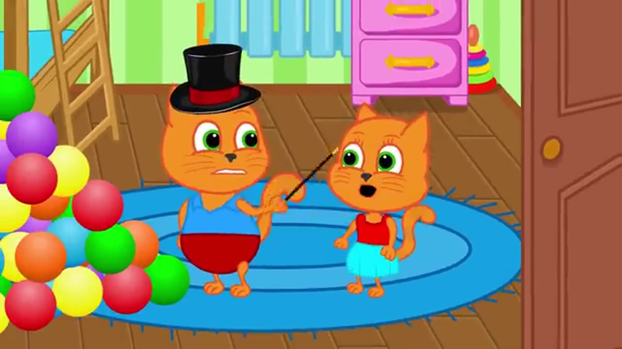 Cat Family And Friends - Magic Cars Cartoon for Kids