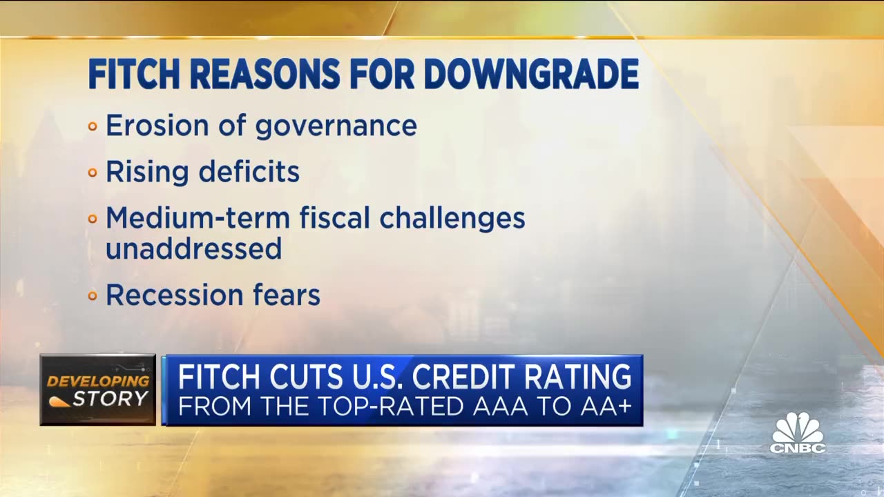 The U.S. Credit Rating Has Been Downgraded from AAA to AA+ — Fitch Cites an ‘Erosion of Governance’