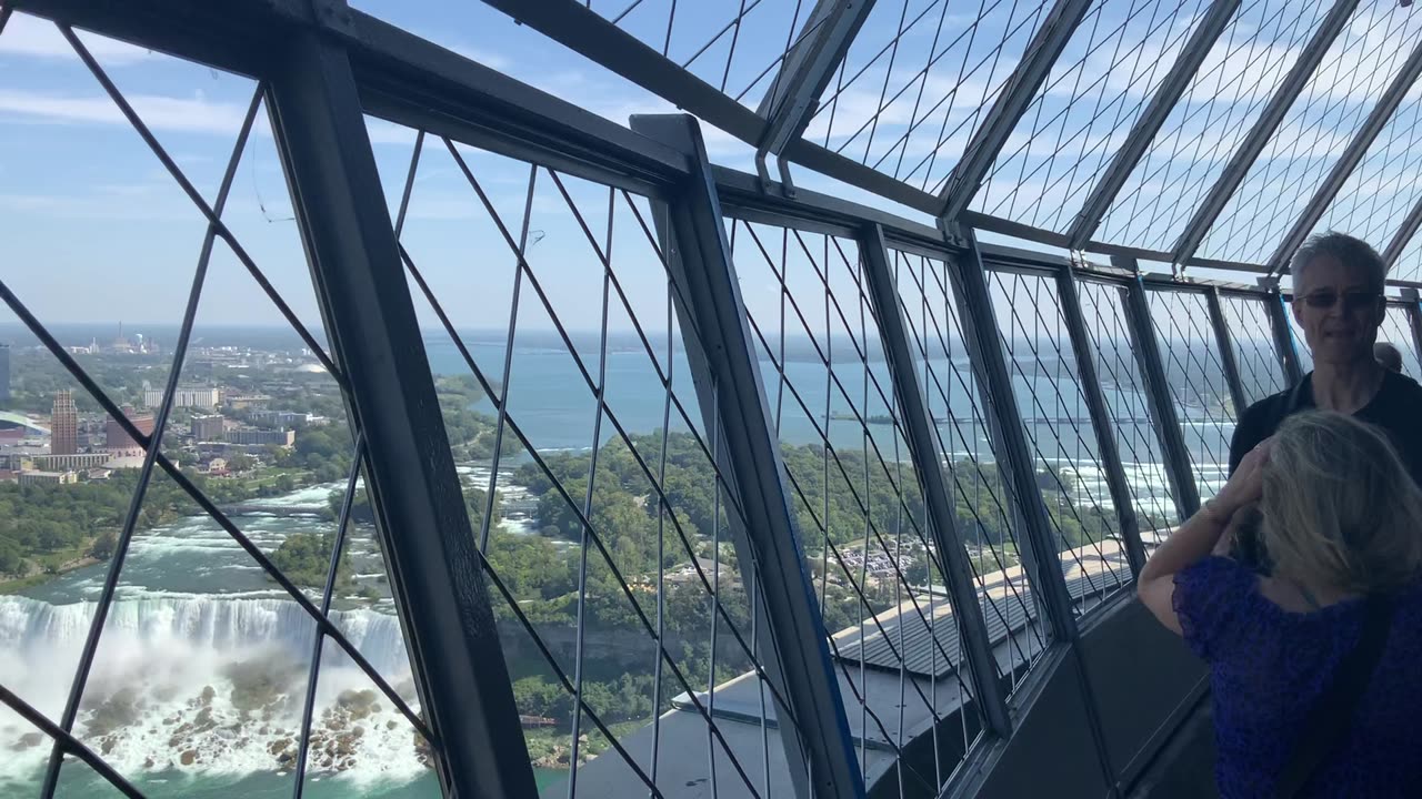 Hello from 775 Feet in the Air! Overlooking American Falls from Skylon Tower Observation Deck