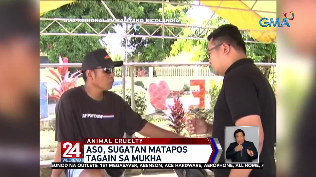 Aso, sugatan matapos tagain sa mukha