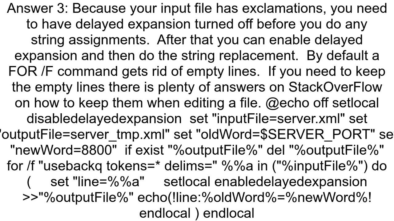 How to replace a specific word in XML file with batch file