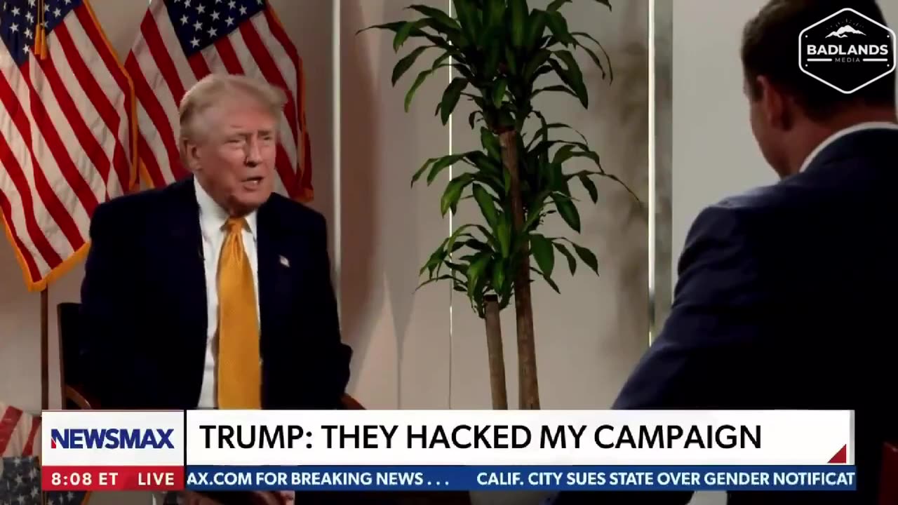 Trump says Iran hacked his campaign and give info to Kamala Harris