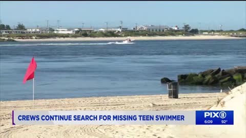 Crews continue search for missing teen swimmer