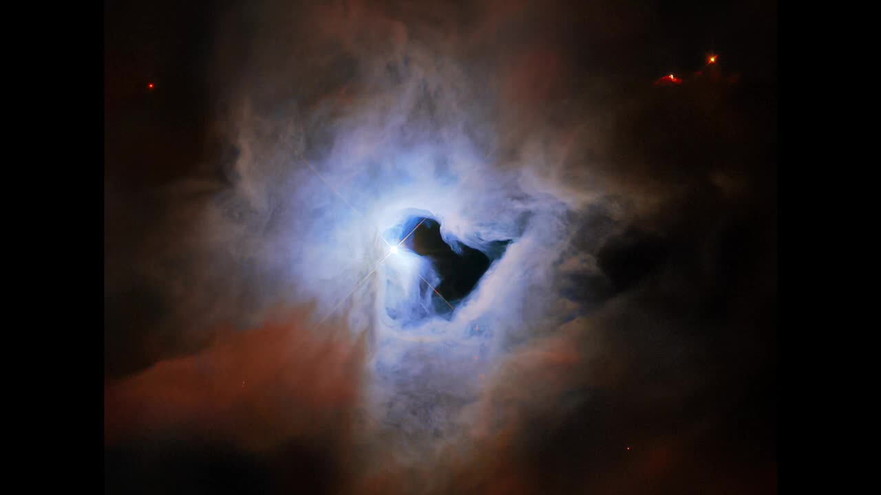 A reflection nebula captured by NASA's Hubble Space Telescope