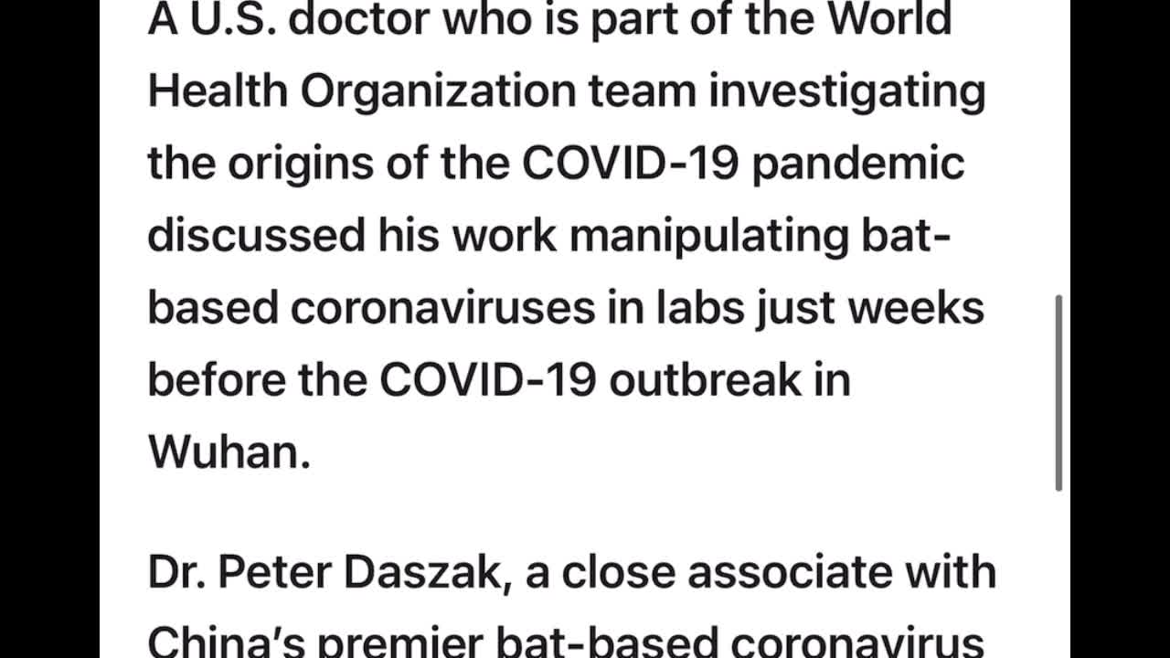 WHAT?! Wuhan Lab Eligible For US TAXPAYER MONEY !