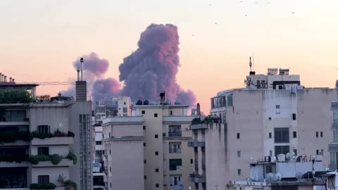 Blasts heard, massive cloud of smoke seen rising in Beirut