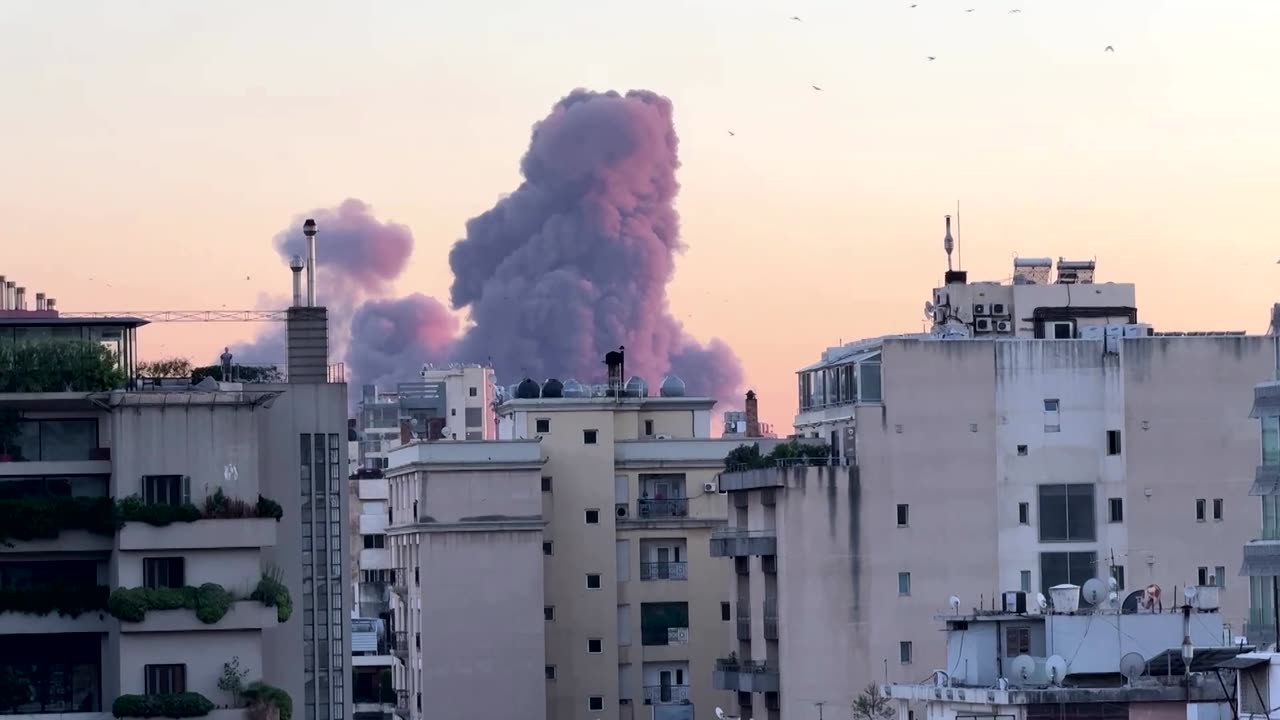 Blasts heard, massive cloud of smoke seen rising in Beirut