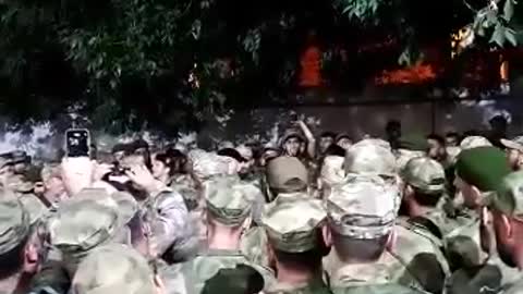 Chechen volunteers take an oath of allegiance before being sent to the SMO zone