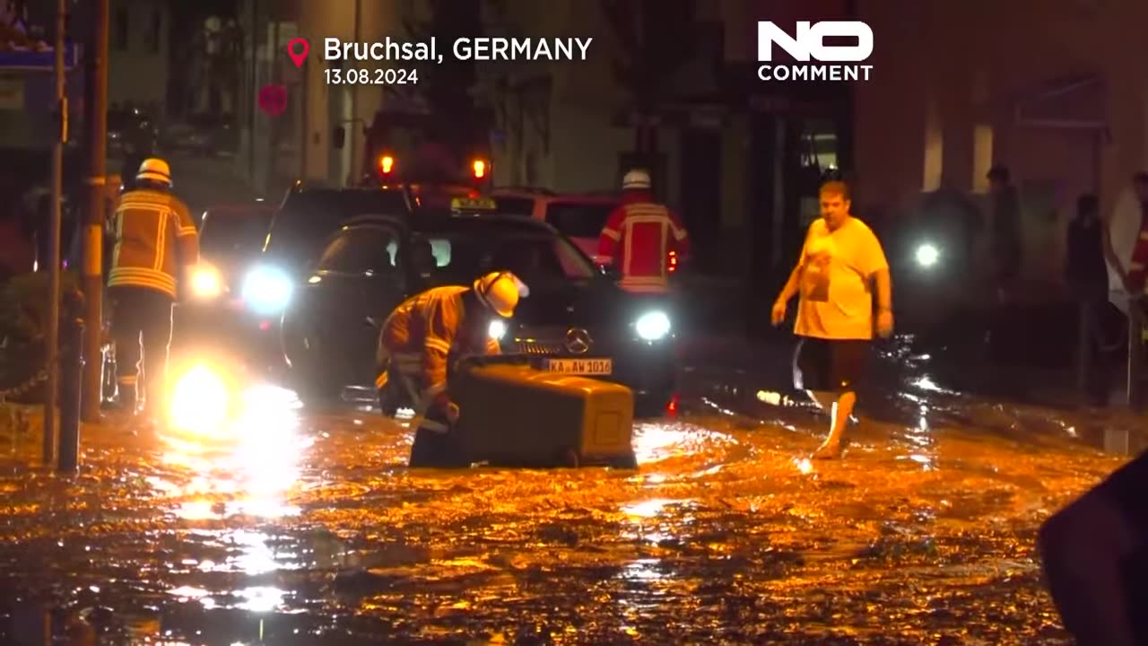 Auf Hitze folgen heftige Unwetter: Hochwasser in Bruchsal am schlimmsten