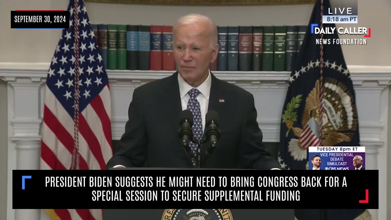 President Biden Suggests He Might Need To Bring Congress Back To Secure Supplemental Funding