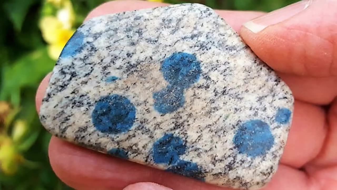 Afghanite K2 Mountain Tumbled Stone Blue & White