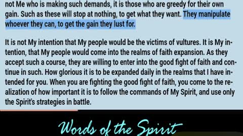 Words of the Spirit. July 7 2022