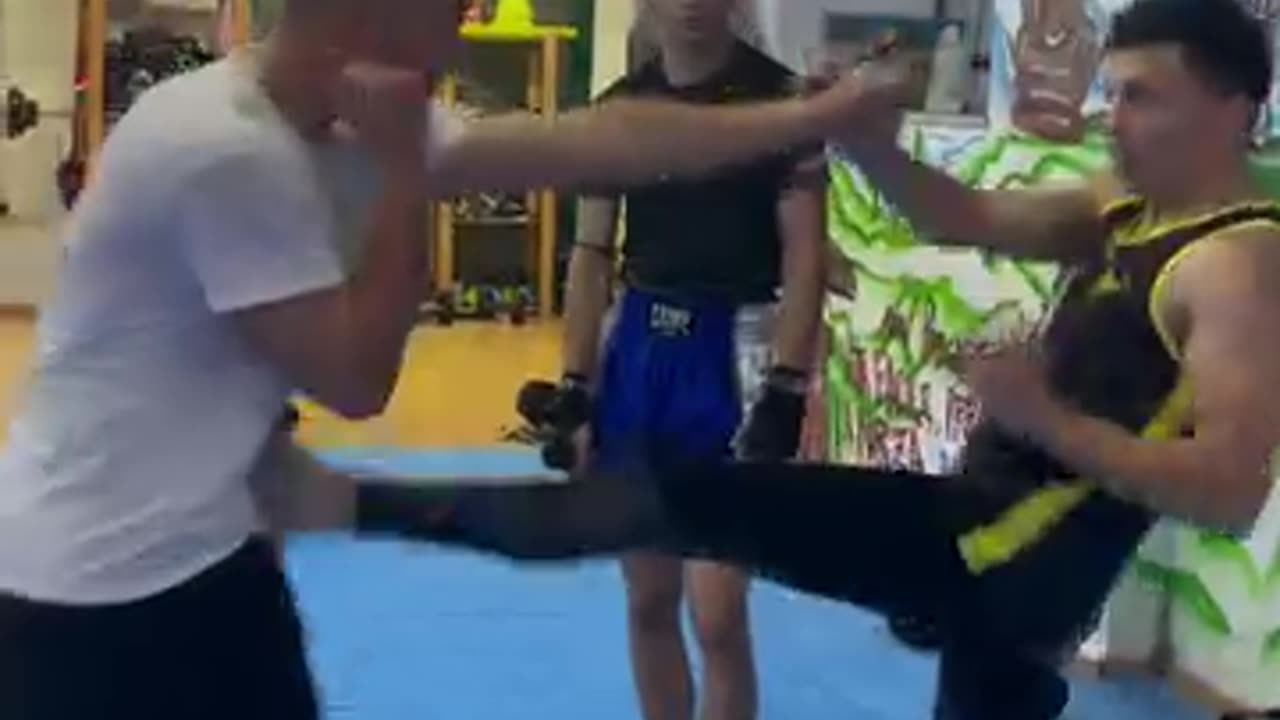 Punch Defense Counter With Kick