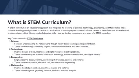 Understanding the STEM Curriculum: Empowering Future Innovators