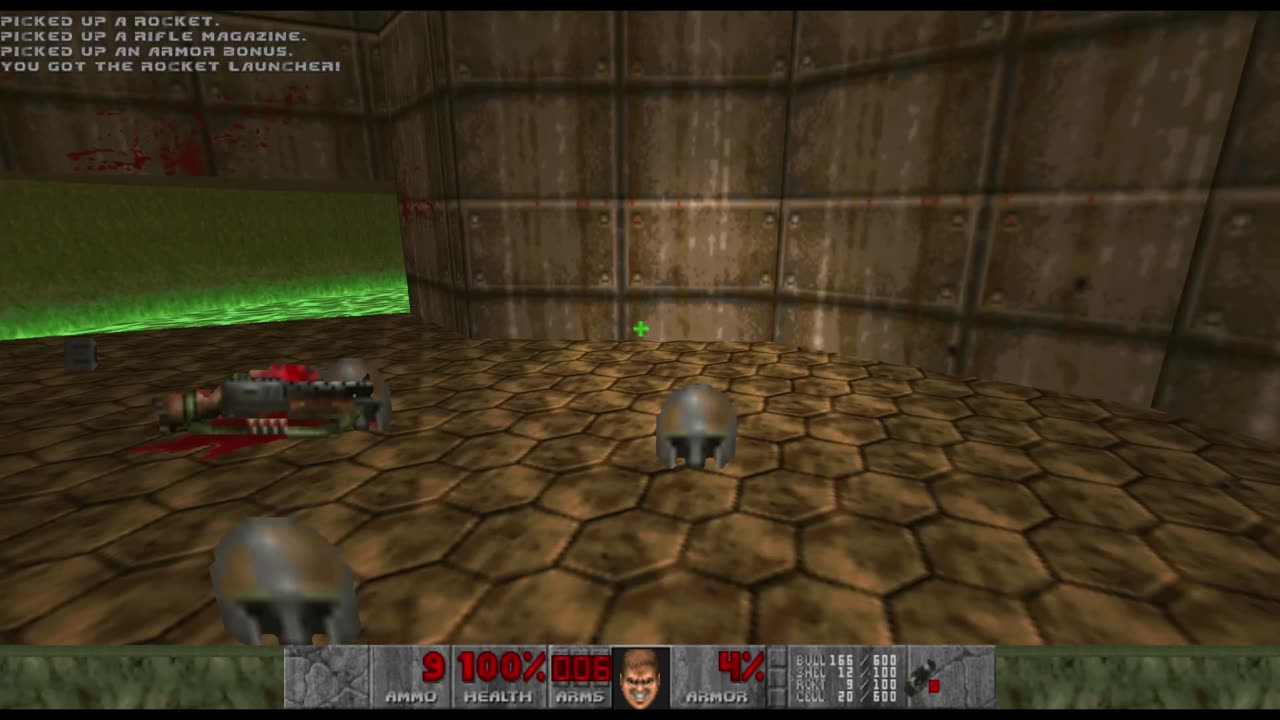 Brutal Doom - Knee-Deep in the Dead - Hard Realism - Pistol Start - Command Control (E1M4)