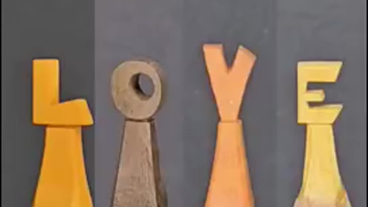 Tranformation of pencil "LOVE"