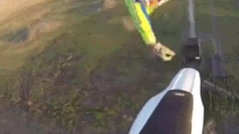 Dirt bike crash doing superman