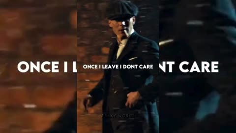 SIGMA RULE ~ ONCE I CARE I DON'T LEAVE ~ THOMAS SHELBY || QUOTES #quotes #shorts #peakyblinders