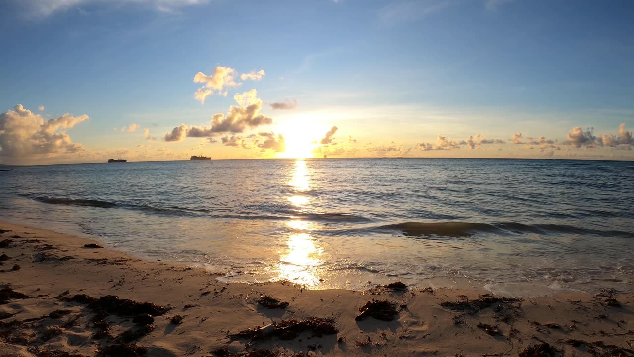 Sunset Tropical Island, 4K, Saipan, ASMR