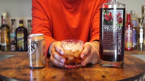 Spiritopia Pomegranate Liqueur & A&W Cream Soda
