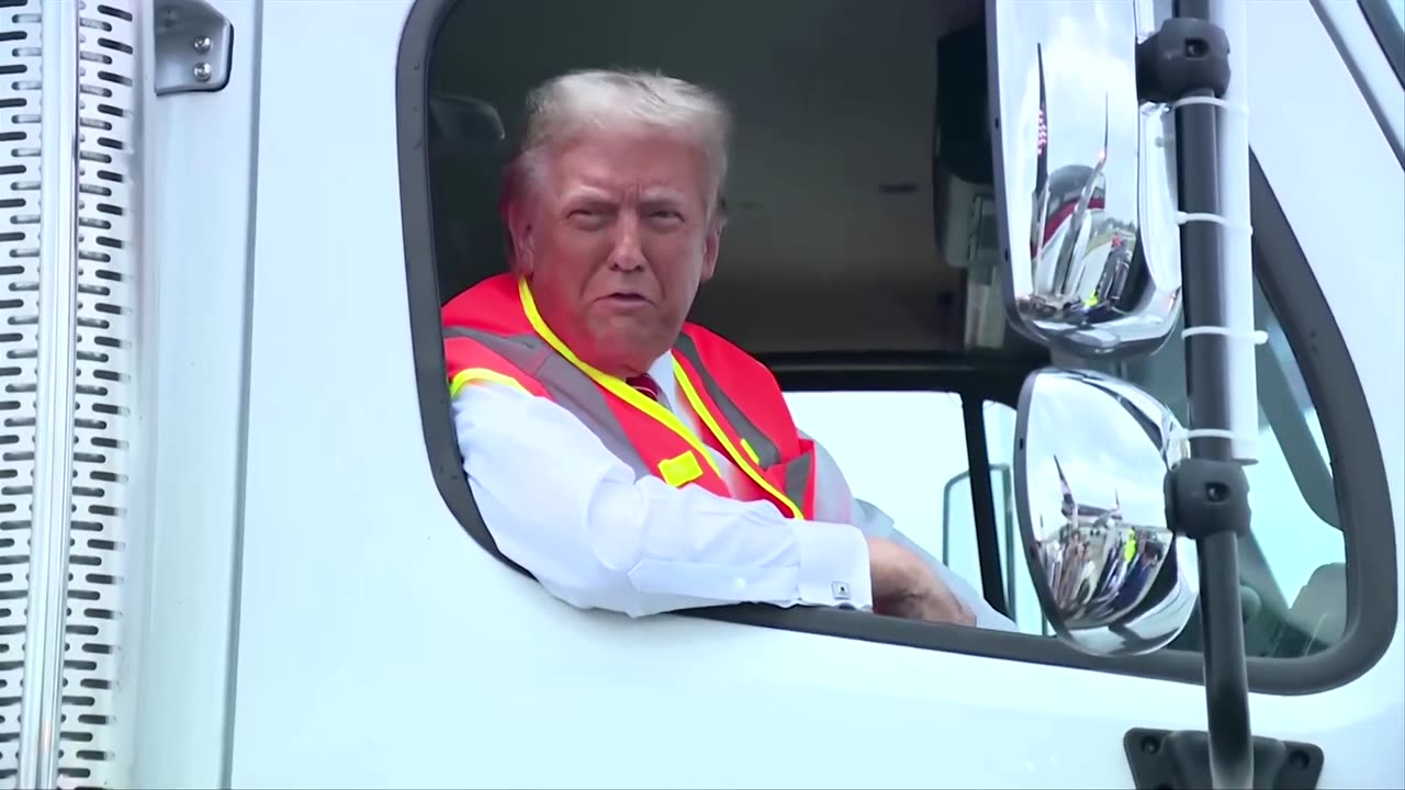 Trump Trolls Democrats With His Own Garbage Truck