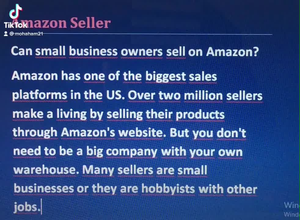 Can small business owners sell on Amazon?