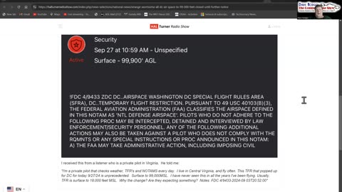 WHY IS DC UNDER SEVERE FLIGHT RESTRICTIONS- WHAT ARE THE FEDS EXPECTING
