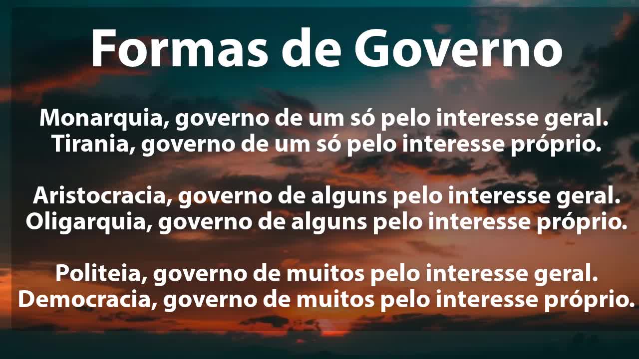 As seis formas de governo