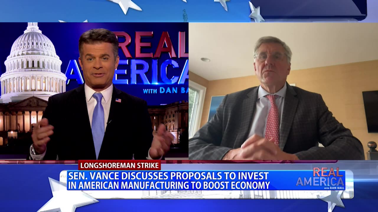 REAL AMERICA -- Dan Ball W/ Stephen Moore, Union Strike To Have Severe Implications, 10/2/24