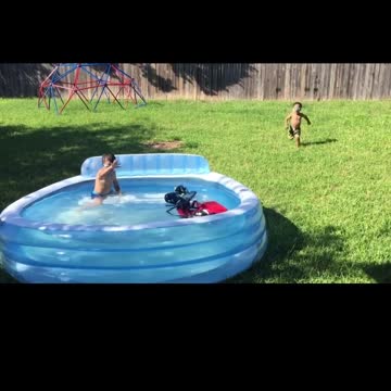 Baby Runs Into Pool Fail