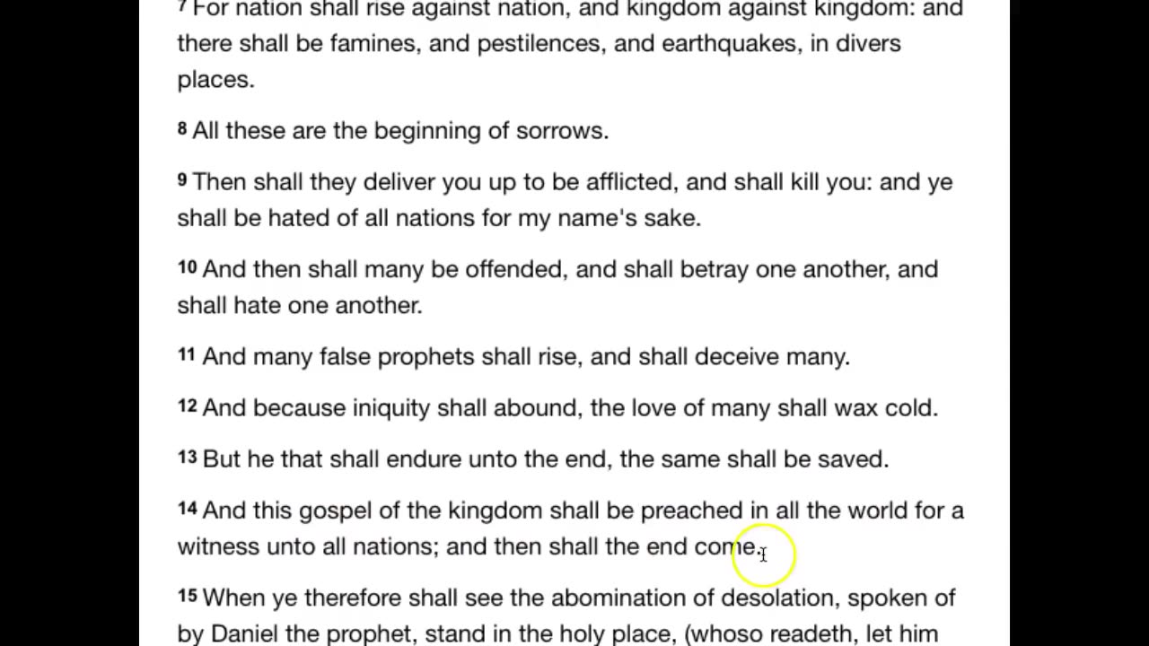 Scriptures Often Ignored The End Times
