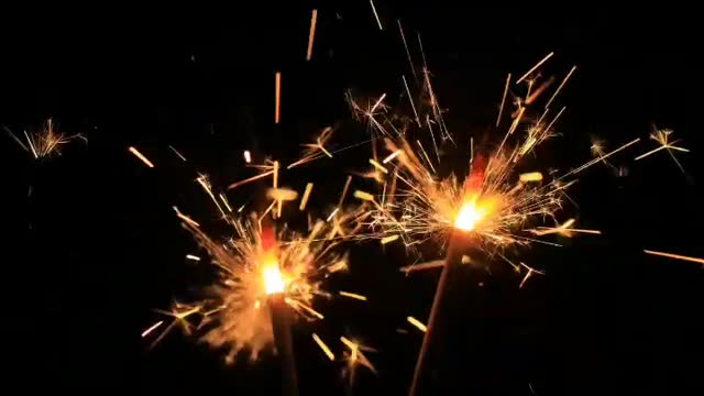 Colourful stick fire crackers video