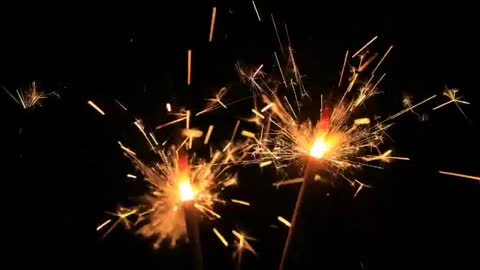 Colourful stick fire crackers video