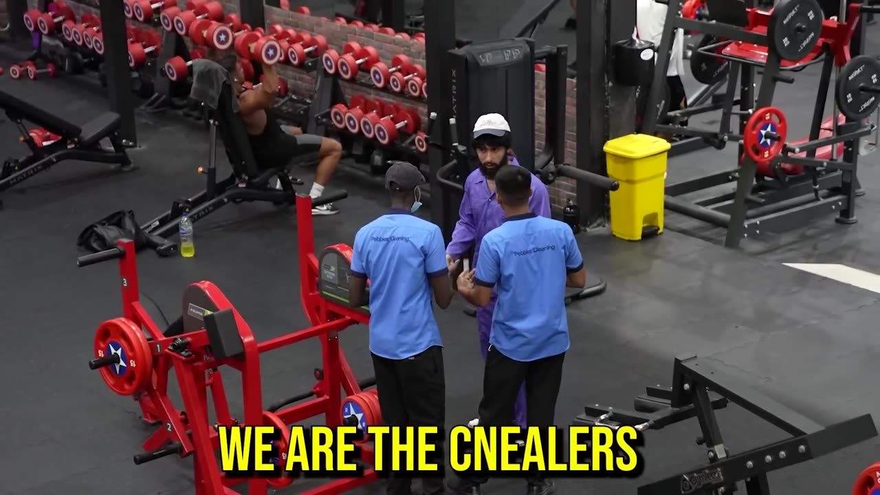 CRAZY CLEANER surprise GIRLS in a GYM prank #1 | Aesthetics in public reactions