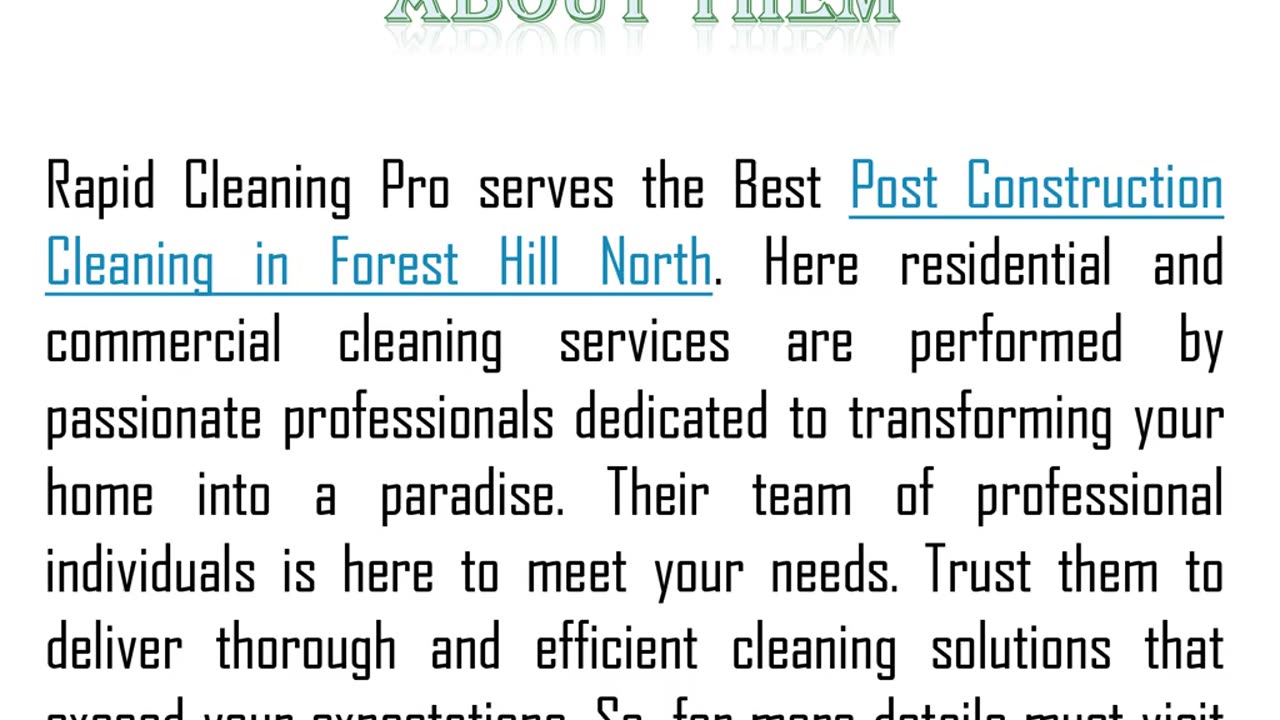 One of the Best Maid Services in Forest Hill North