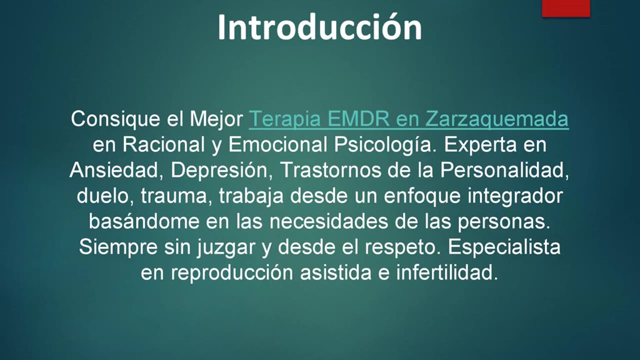 Consique el Mejor Terapia EMDR en Zarzaquemada