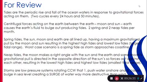 Coastal Systems: Tides and Storm Surges