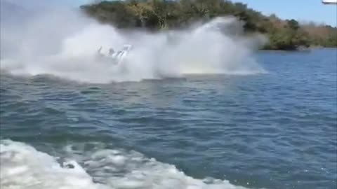 Man Wrecks on Jet Ski