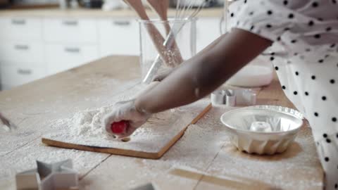 Baby trying to bake